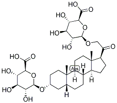 5-BETA-PREGNAN-3-ALPHA, 21-DIOL-20-ONE DIGLUCOSIDURONATE 结构式