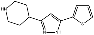 4-(3-(噻吩-2-基)-1H-吡唑-5-基)哌啶 结构式