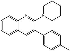 3-(4-METHYLPHENYL)-2-PIPERIDINOQUINOLINE 结构式