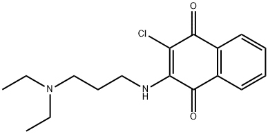 2-CHLORO-3-([3-(DIETHYLAMINO)PROPYL]AMINO)NAPHTHOQUINONE 结构式