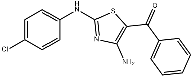 [4-AMINO-2-(4-CHLOROANILINO)-1,3-THIAZOL-5-YL](PHENYL)METHANONE 结构式