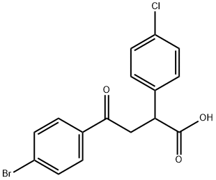 4-(4-BROMOPHENYL)-2-(4-CHLOROPHENYL)-4-OXOBUTANOIC ACID 结构式