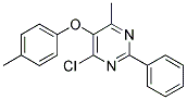 4-CHLORO-6-METHYL-5-(4-METHYLPHENOXY)-2-PHENYLPYRIMIDINE 结构式