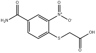 2-[(4-氨基甲酰基-2-硝基苯基)硫烷基]乙酸 结构式