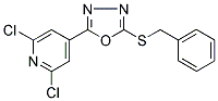 2-(BENZYLTHIO)-5-(2,6-DICHLORO-4-PYRIDYL)-1,3,4-OXADIAZOLE 结构式