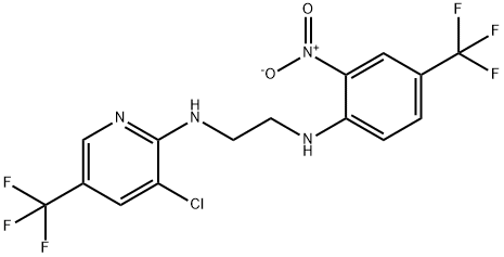N-[3-CHLORO-5-(TRIFLUOROMETHYL)-2-PYRIDINYL]-N-(2-[2-NITRO-4-(TRIFLUOROMETHYL)ANILINO]ETHYL)AMINE 结构式