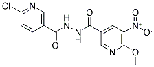 N'3-[(6-CHLORO-3-PYRIDYL)CARBONYL]-6-METHOXY-5-NITROPYRIDINE-3-CARBOHYDRAZIDE 结构式