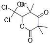 5-Bromo-3,3,5-trimethyl-6-(trichloromethyl)dihydro-2H-pyran-2,4(3H)-dione 结构式
