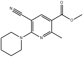 Methyl 5-cyano-2-methyl-6-piperidinonicotinate 结构式