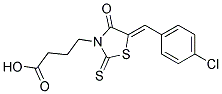 4-[5-(4-CHLORO-BENZYLIDENE)-4-OXO-2-THIOXO-THIAZOLIDIN-3-YL]-BUTYRIC ACID 结构式