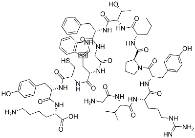 GLY-VAL-ARG-TYR-PRO-LEU-THR-PHE-GLY-TRP-CYS-TYR-LYS 结构式