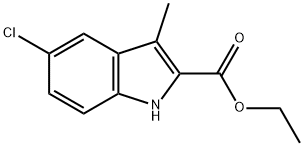 ETHYL 5-CHLORO-3-METHYL-1H-INDOLE-2-CARBOXYLATE 结构式