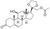 5-Pregnen-11-beta, 21-diol-3,20-dione 21-acetate 20-ethyleneketal 结构式