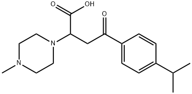 4-(4-ISOPROPYLPHENYL)-2-(4-METHYLPIPERAZINO)-4-OXOBUTANOIC ACID 结构式