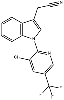 2-(1-[3-CHLORO-5-(TRIFLUOROMETHYL)-2-PYRIDINYL]-1H-INDOL-3-YL)ACETONITRILE 结构式