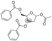 1-O-ACETYL-2-DEOXY-3,5-DI-O-BENZOYLRIBOFURANOSE 结构式