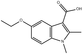 5-乙氧基-1,2-二甲基-1H-吲哚-3-羧酸 结构式