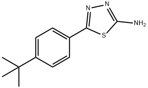 2-氨基-5-(4-叔丁基苯基)-1,3,4-噻二唑 结构式