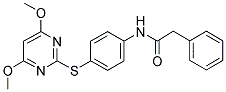 N-[4-[(4,6-DIMETHOXYPYRIMIDIN-2-YL)THIO]PHENYL]PHENYLACETAMIDE 结构式