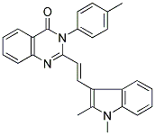 (E)-2-(2-(1,2-DIMETHYL-1H-INDOL-3-YL)VINYL)-3-P-TOLYLQUINAZOLIN-4(3H)-ONE 结构式