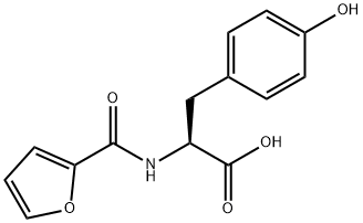 2-[(FURAN-2-CARBONYL)-AMINO]-3-(4-HYDROXY-PHENYL)-PROPIONIC ACID 结构式