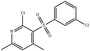 2-CHLORO-3-[(3-CHLOROPHENYL)SULFONYL]-4,6-DIMETHYLPYRIDINE 结构式