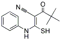 2-(2,2-DIMETHYLPROPANOYL)-3-(PHENYLAMINO)-3-SULFANYLPROP-2-ENENITRILE 结构式