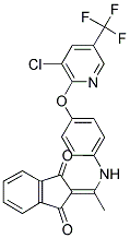 2-(((4-(3-CHLORO-5-(TRIFLUOROMETHYL)-2-PYRIDYLOXY)PHENYL)AMINO)ETHYLIDENE)INDANE-1,3-DIONE 结构式
