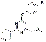 (6-[(4-BROMOPHENYL)SULFANYL]-2-PHENYL-4-PYRIMIDINYL)METHYL METHYL ETHER 结构式