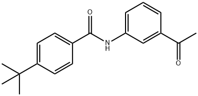 4-叔丁基-N-(3-乙酰苯基)苯甲酰胺 结构式