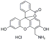 4'-(AMINOMETHYL)FLUORESCEIN, HYDROCHLORIDE 结构式