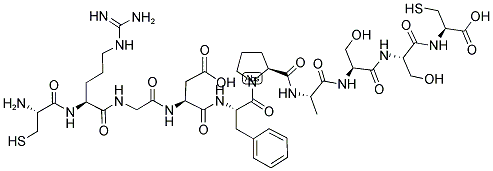 H-CYS-ARG-GLY-ASP-PHE-PRO-ALA-SER-SER-CYS-OH 结构式