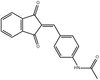 N-(4-((1,3-DIOXOINDAN-2-YLIDENE)METHYL)PHENYL)ETHANAMIDE 结构式