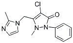 4-CHLORO-2-METHYL-3-((2-METHYLIMIDAZOLYL)METHYL)-1-PHENYL-3-PYRAZOLIN-5-ONE 结构式
