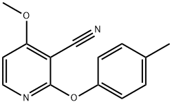 4-Methoxy-2-(4-methylphenoxy)nicotinonitrile 结构式
