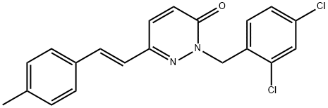 2-(2,4-DICHLOROBENZYL)-6-(4-METHYLSTYRYL)-3(2H)-PYRIDAZINONE 结构式