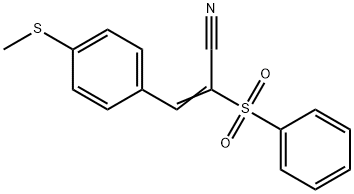 3-(4-METHYLTHIOPHENYL)-2-(PHENYLSULFONYL)PROP-2-ENENITRILE 结构式