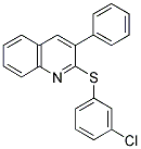 2-[(3-Chlorophenyl)sulfanyl]-3-phenylquinoline 结构式