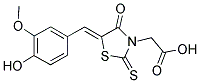 [(5Z)-5-(4-HYDROXY-3-METHOXYBENZYLIDENE)-4-OXO-2-THIOXO-1,3-THIAZOLIDIN-3-YL]ACETIC ACID 结构式