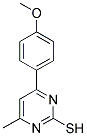 4-(4-METHOXYPHENYL)-6-METHYLPYRIMIDINE-2-THIOL 结构式