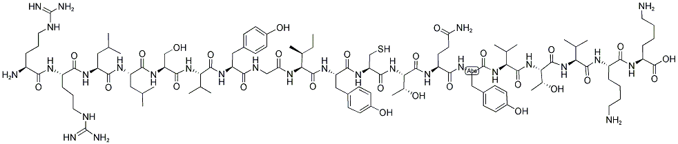 ARG-ARG-LEU-LEU-SER-VAL-TYR-GLY-ILE-TYR-CYS-THR-GLN-TYR-VAL-THR-VAL-LYS-LYS 结构式