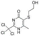 5-[(2-HYDROXYETHYL)THIO]-6-METHYL-2-(TRICHLOROMETHYL)-1,4-DIHYDROPYRIMIDIN-4-ONE 结构式