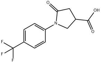 5-氧代-1-(4-(三氟甲基)苯基)吡咯烷-3-羧酸 结构式