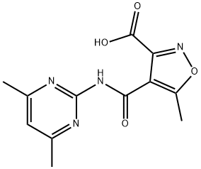 4-([(4,6-DIMETHYL-2-PYRIMIDINYL)AMINO]CARBONYL)-5-METHYL-3-ISOXAZOLECARBOXYLIC ACID 结构式