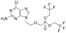 [2-(2-AMINO-6-CHLORO-PURIN-9-YL)-ETHOXYMETHYL]-PHOSPHONIC ACID BIS-(2,2,2-TRIFLUORO-ETHYL) ESTER 结构式