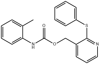 [2-(PHENYLSULFANYL)-3-PYRIDINYL]METHYL N-(2-METHYLPHENYL)CARBAMATE 结构式