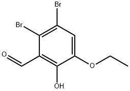 2,3-DIBROMO-5-ETHOXY-6-HYDROXYBENZALDEHYDE 结构式