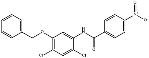 N-[5-(BENZYLOXY)-2,4-DICHLOROPHENYL]-4-NITROBENZENECARBOXAMIDE 结构式