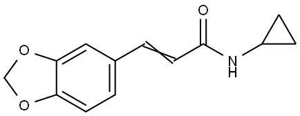 3-(1,3-Benzodioxol-5-yl)-N-cyclopropylacrylamide 结构式