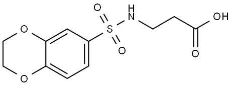 N-(2,3-DIHYDRO-1,4-BENZODIOXIN-6-YLSULFONYL)ALANINE 结构式